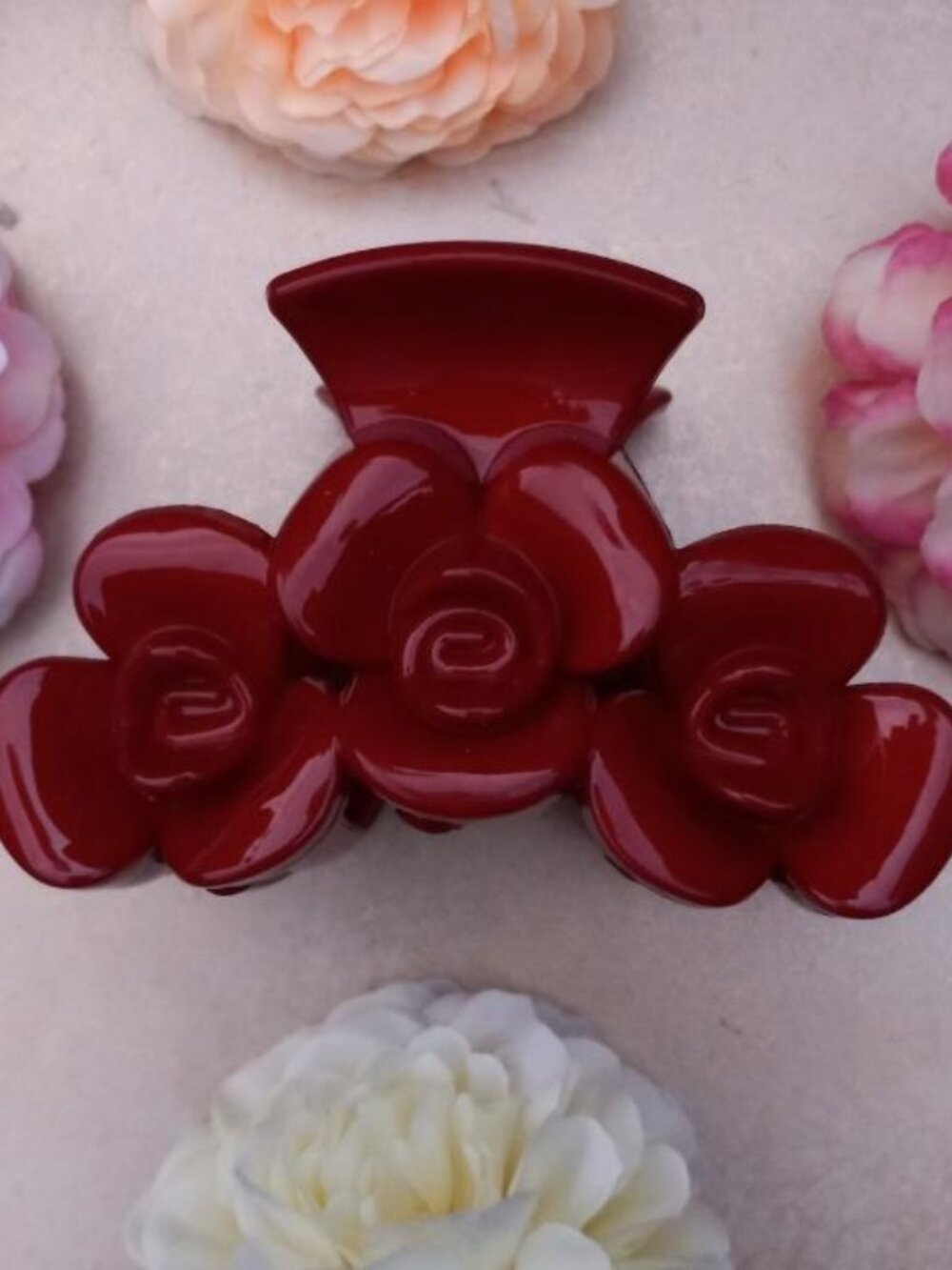 Fashion Claw Long Hair Tie Floral Girl Women Casual Spring Summer Accessory Gift